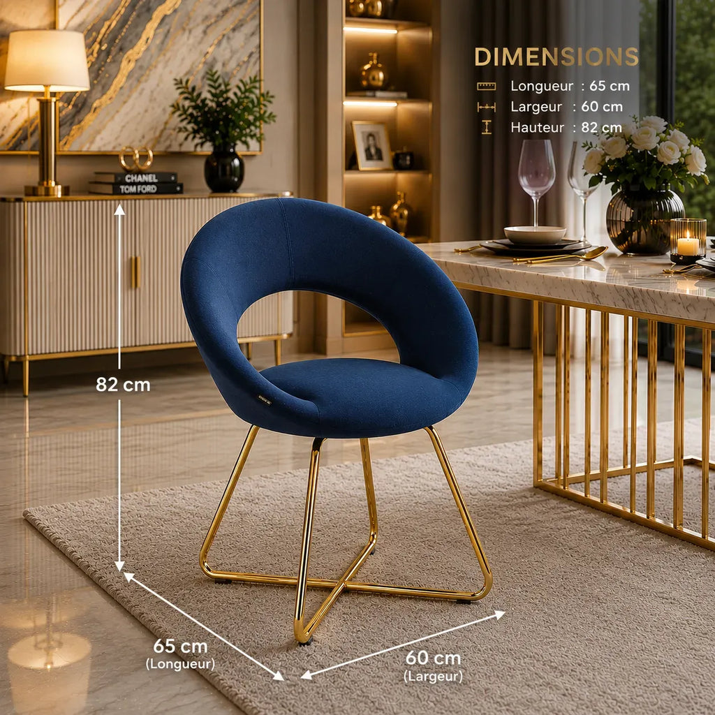 4 Chaises Bubble Pieds Gold
