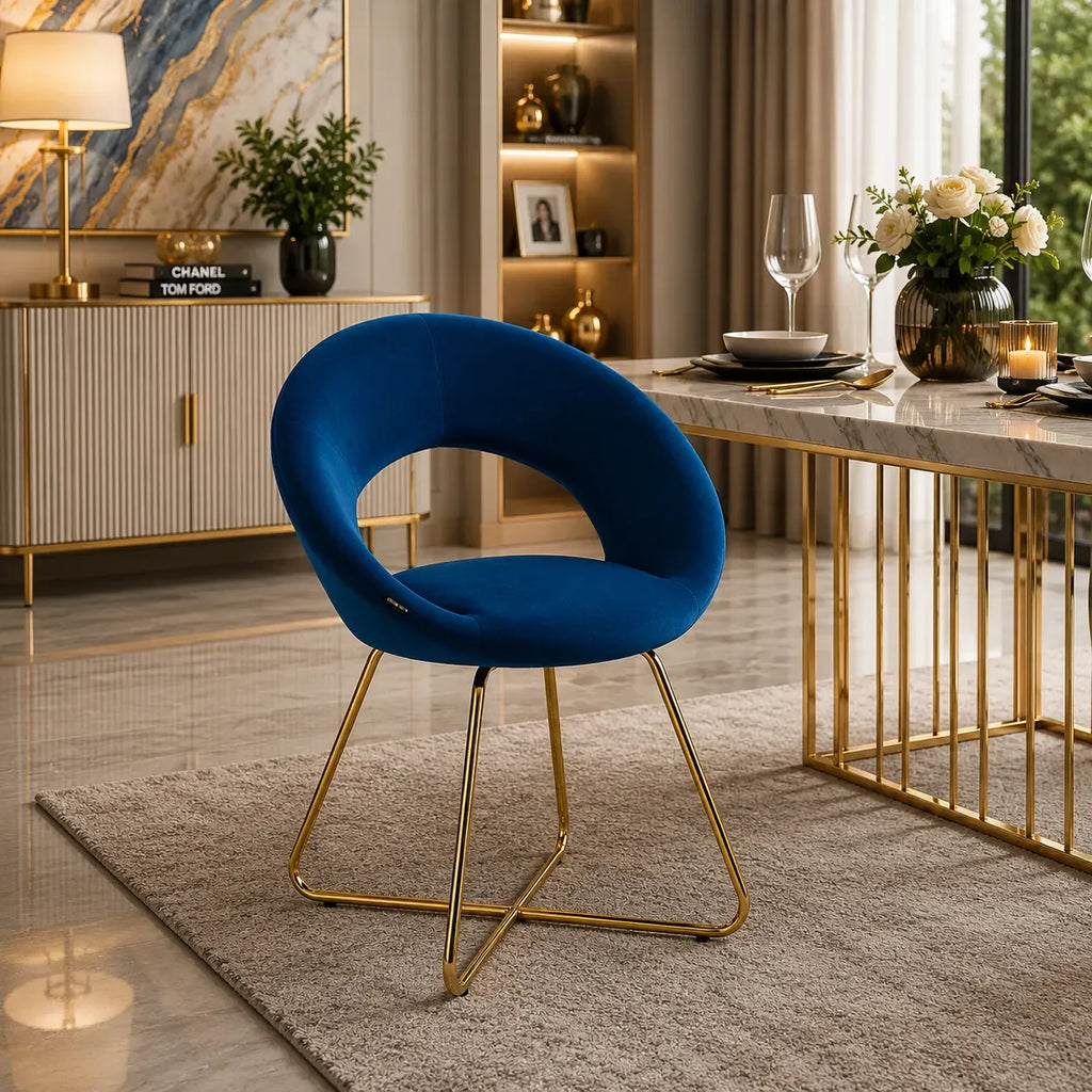 4 Chaises Bubble Pieds Gold