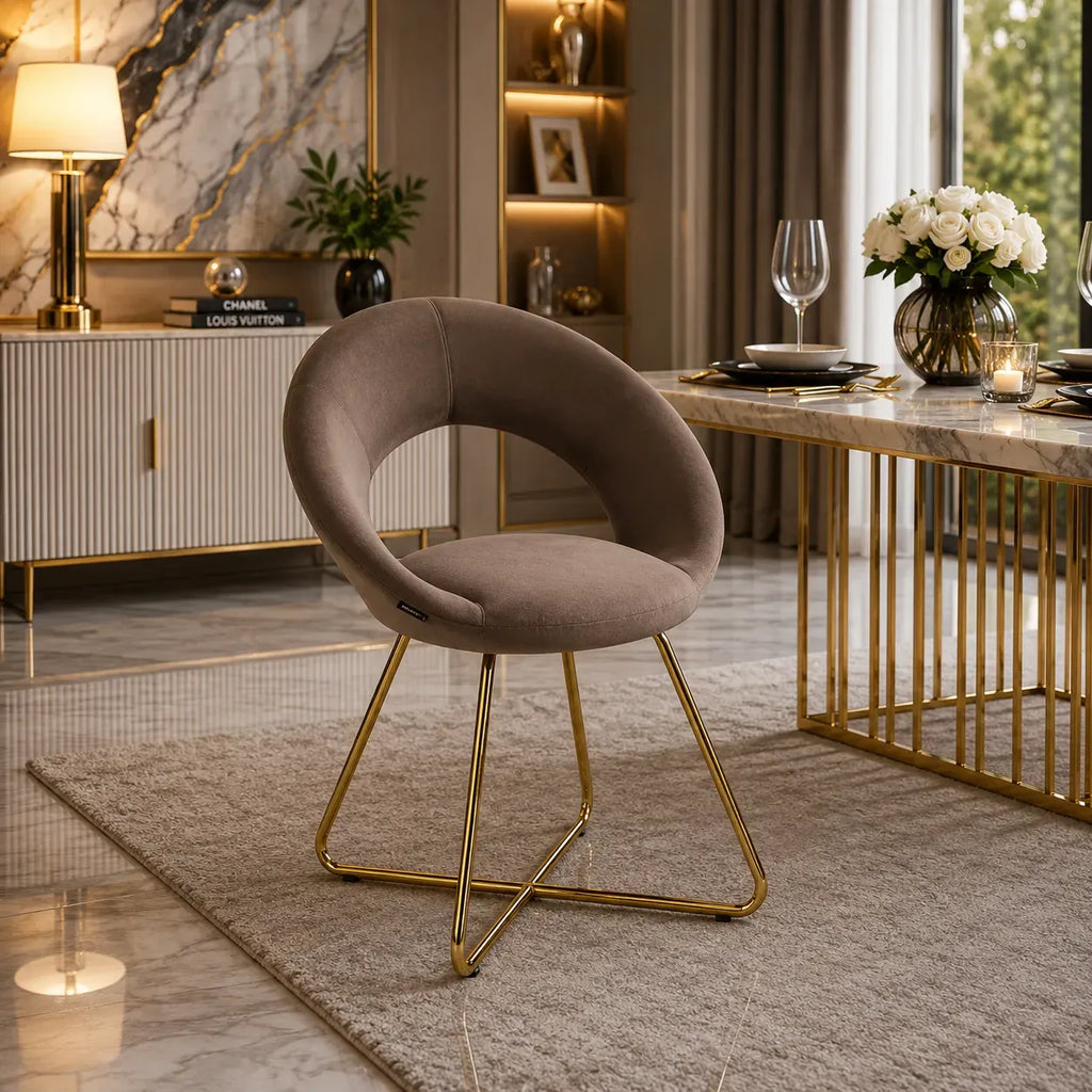 4 Chaises Bubble Pieds Gold