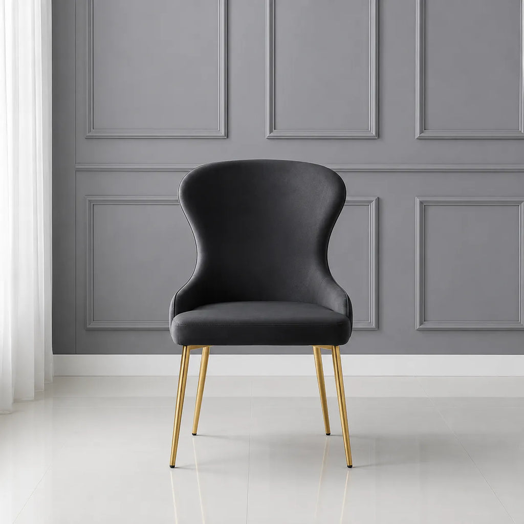 4 Chaises Hilton Pieds Gold