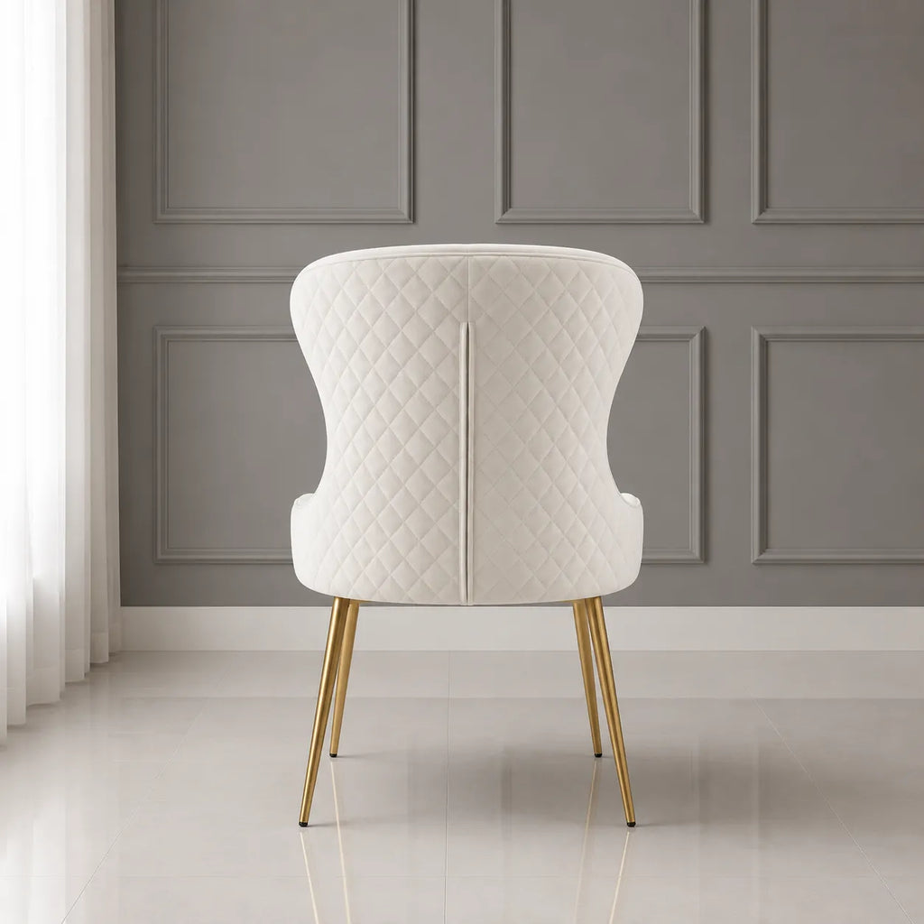 4 Chaises Hilton Pieds Gold