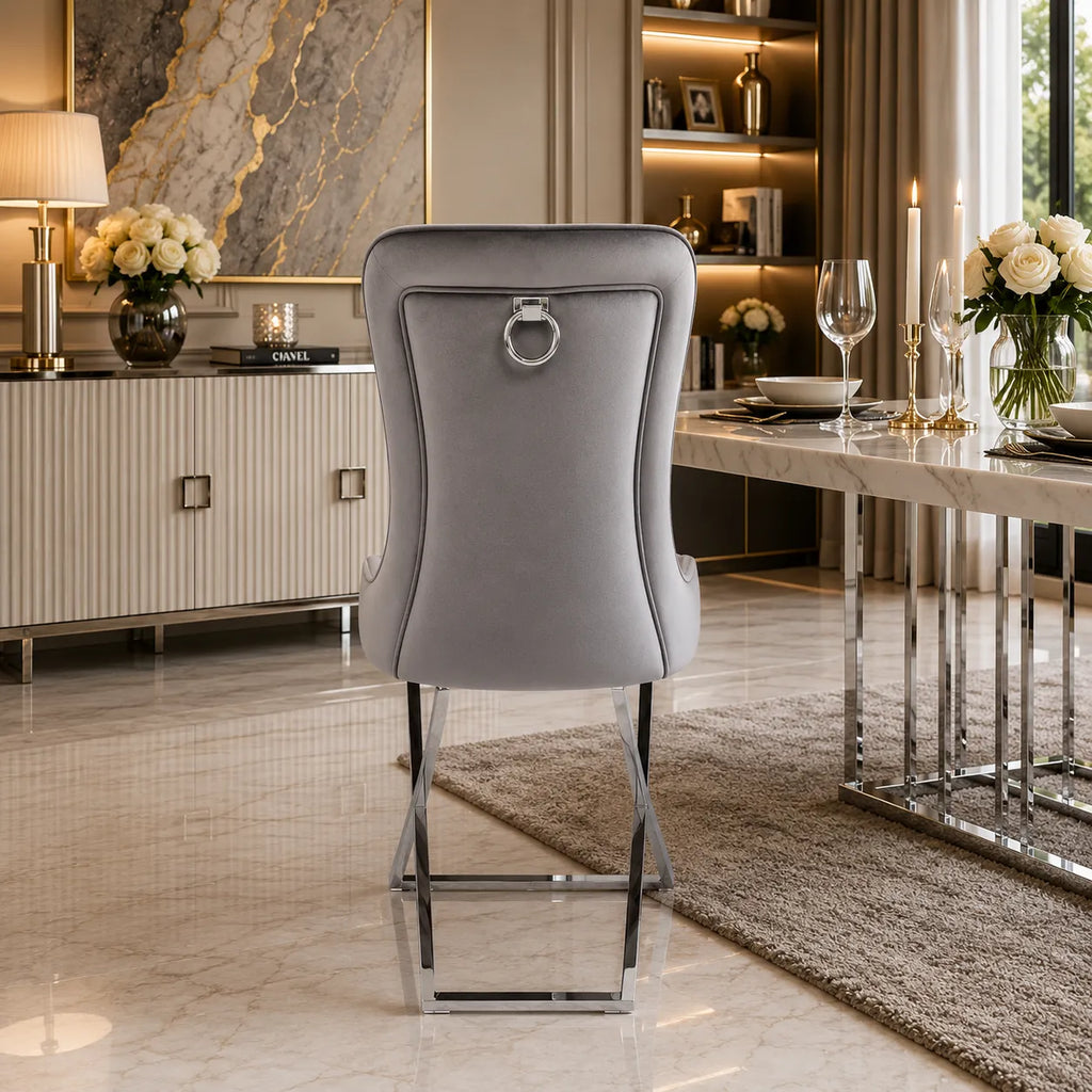 4 Chaises Josephine Pieds Gold