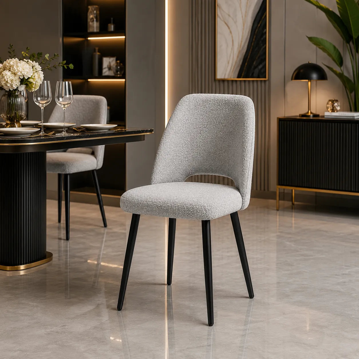 4 Chaises Laine Mouton