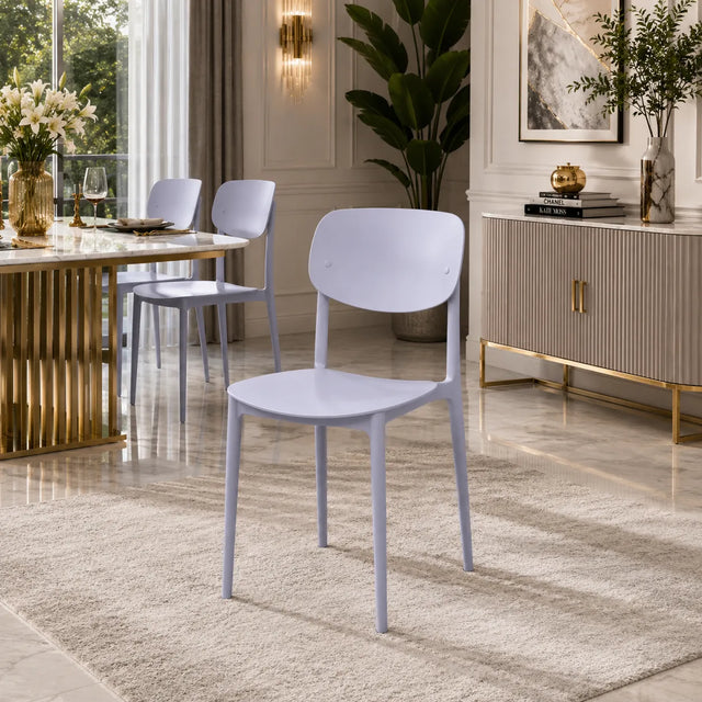 4 Chaises PVC Blanc