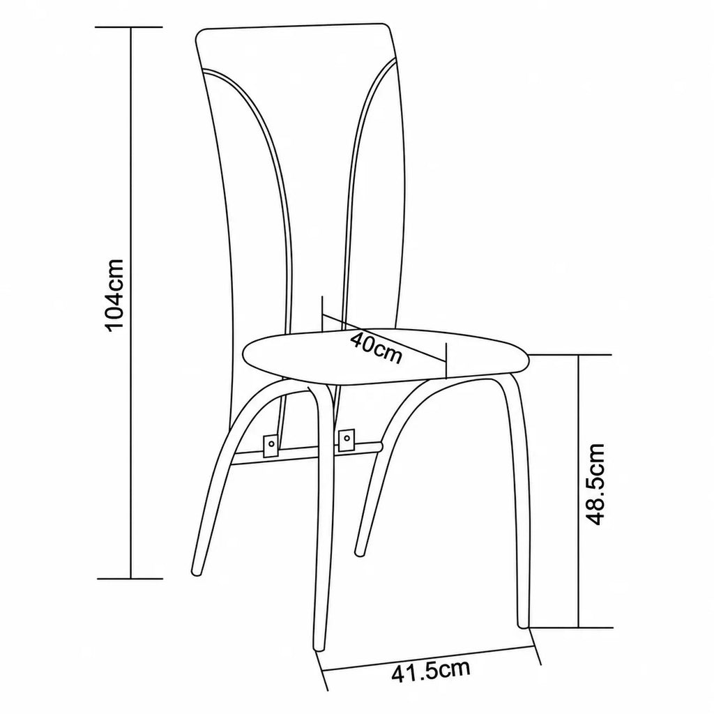 4 Chaises Velours Duna – Salle à Manger Moderne