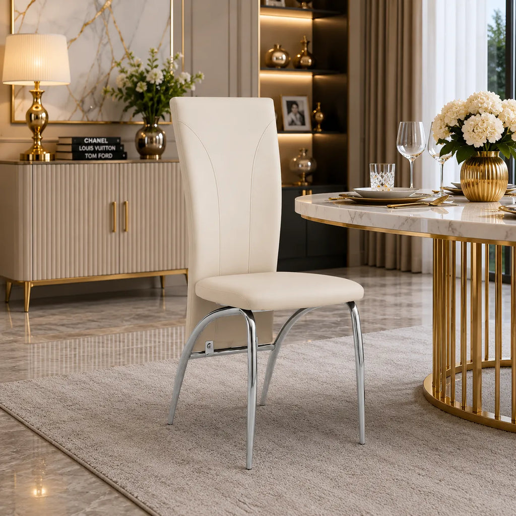 4 Chaises Velours Duna – Salle à Manger Moderne