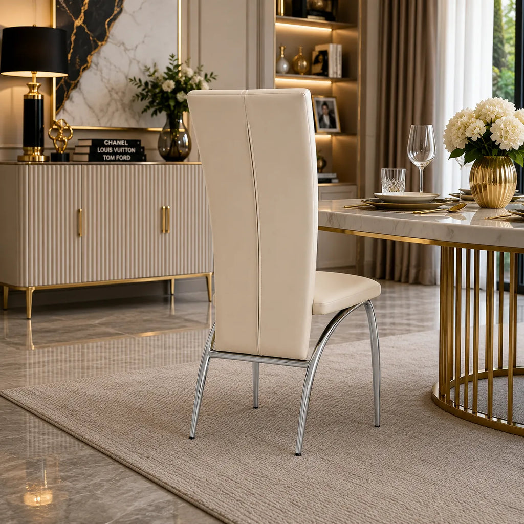 4 Chaises Velours Duna – Salle à Manger Moderne