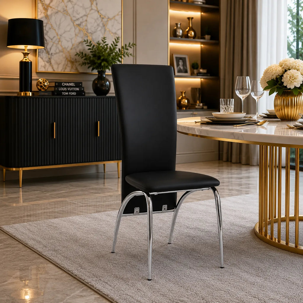 4 Chaises Velours Duna – Salle à Manger Moderne