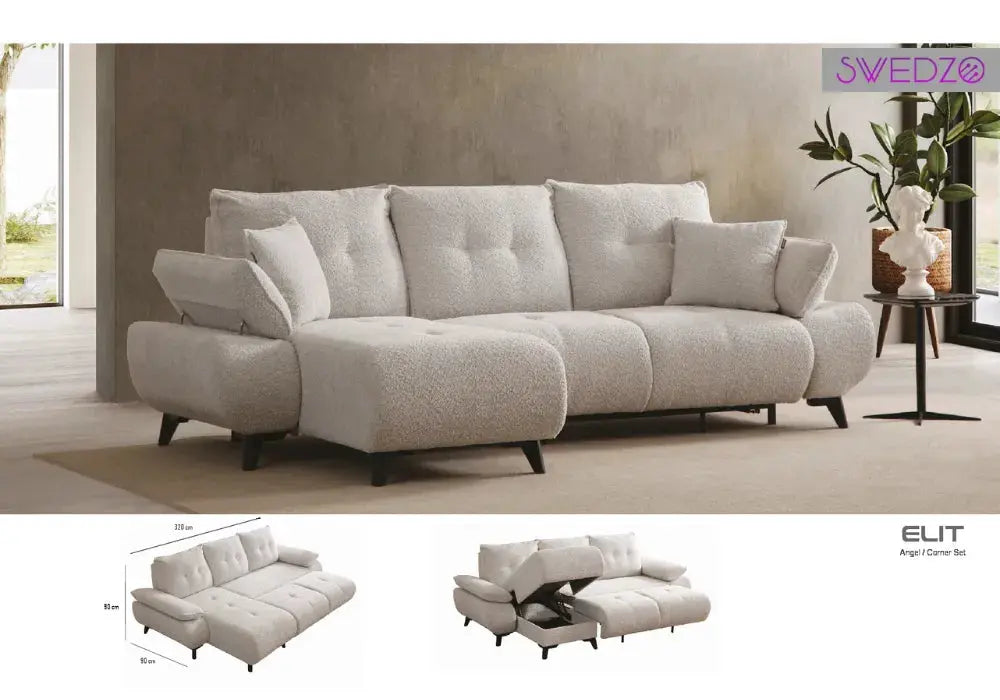 Elit – Canapé d’angle (Corner) 320X90cm Swedzo-Meuble