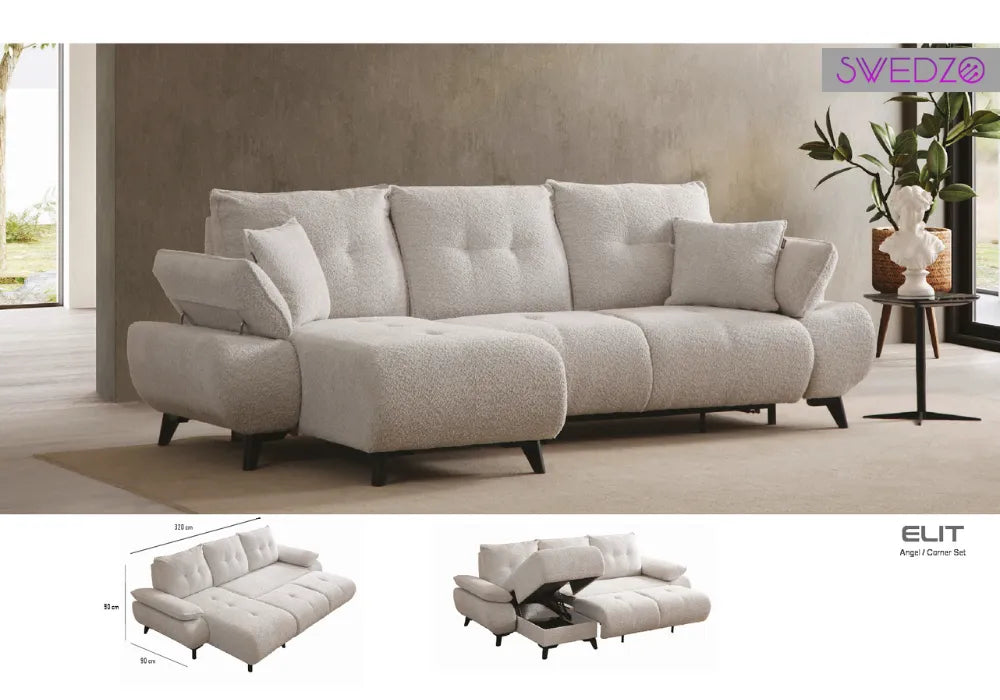 Elit – Canapé d’angle (Corner) 320X90cm