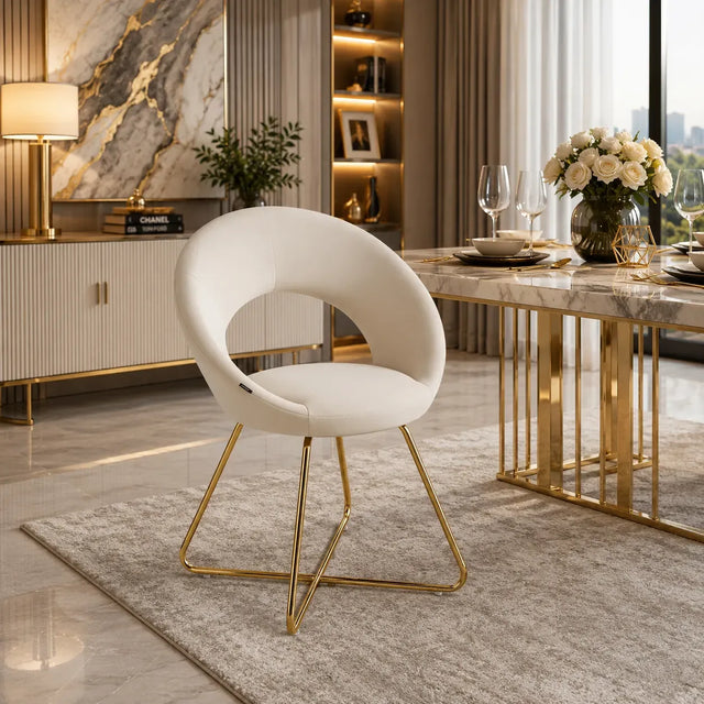 4 Chaises Bubble Pieds Gold