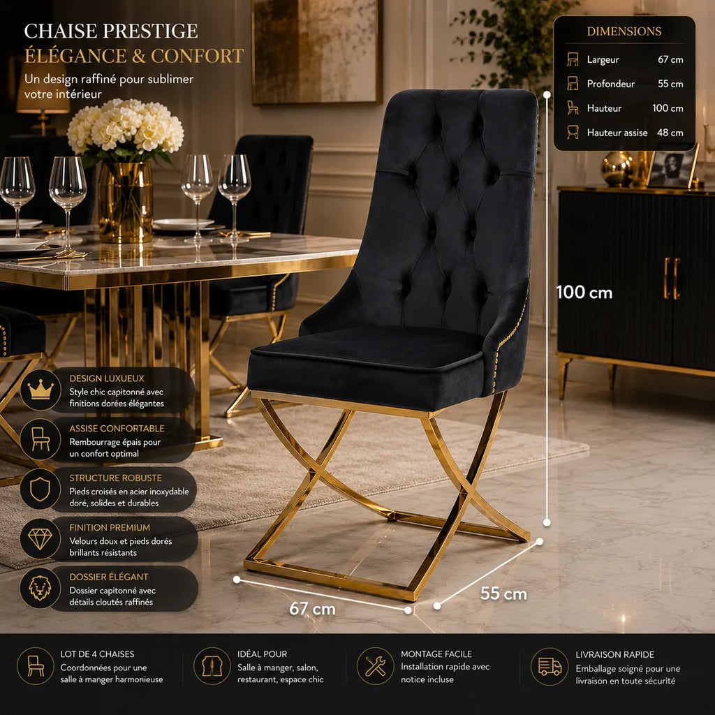 4 Chaises Lion Gala