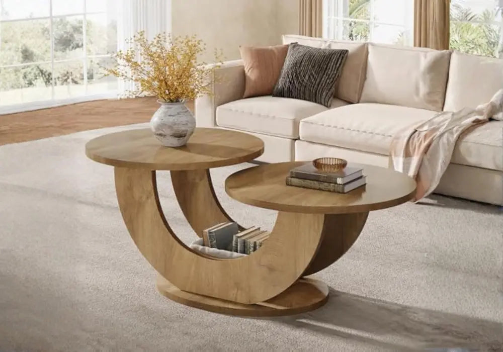 Tribesigns table d'appoint ronde de 115 cm Swedzo-Meuble