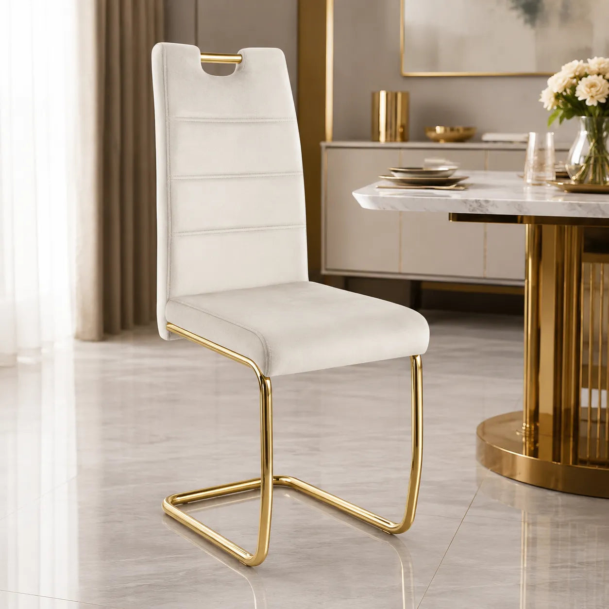 4 et 6 Chaises Velours