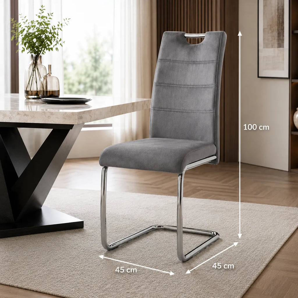 4 et 6 Chaises Velours