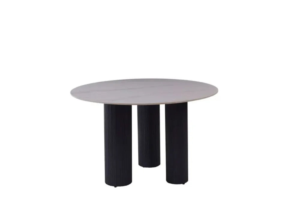 TABLE REPAS ANAÏS PIEDS NOIR PLATEAU  120cm