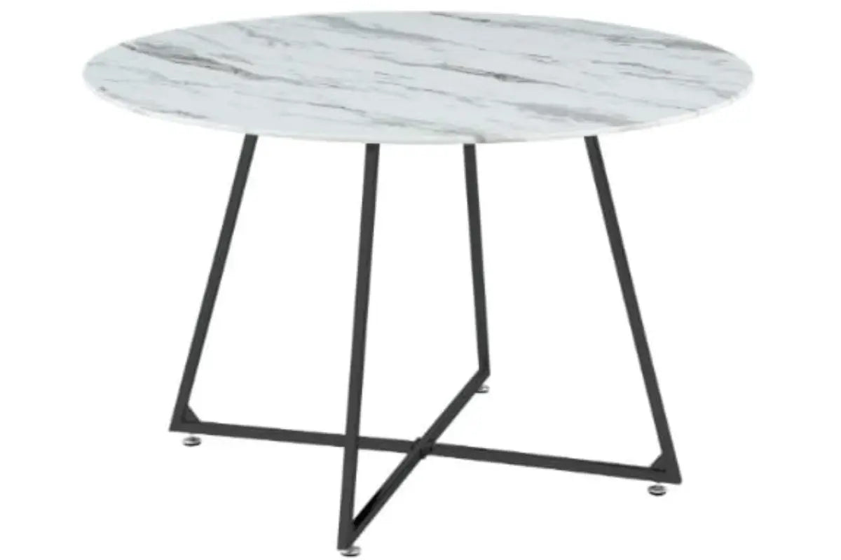 Table Repas Heloise Pieds Metal Noir 120CM Swedzo-Meuble