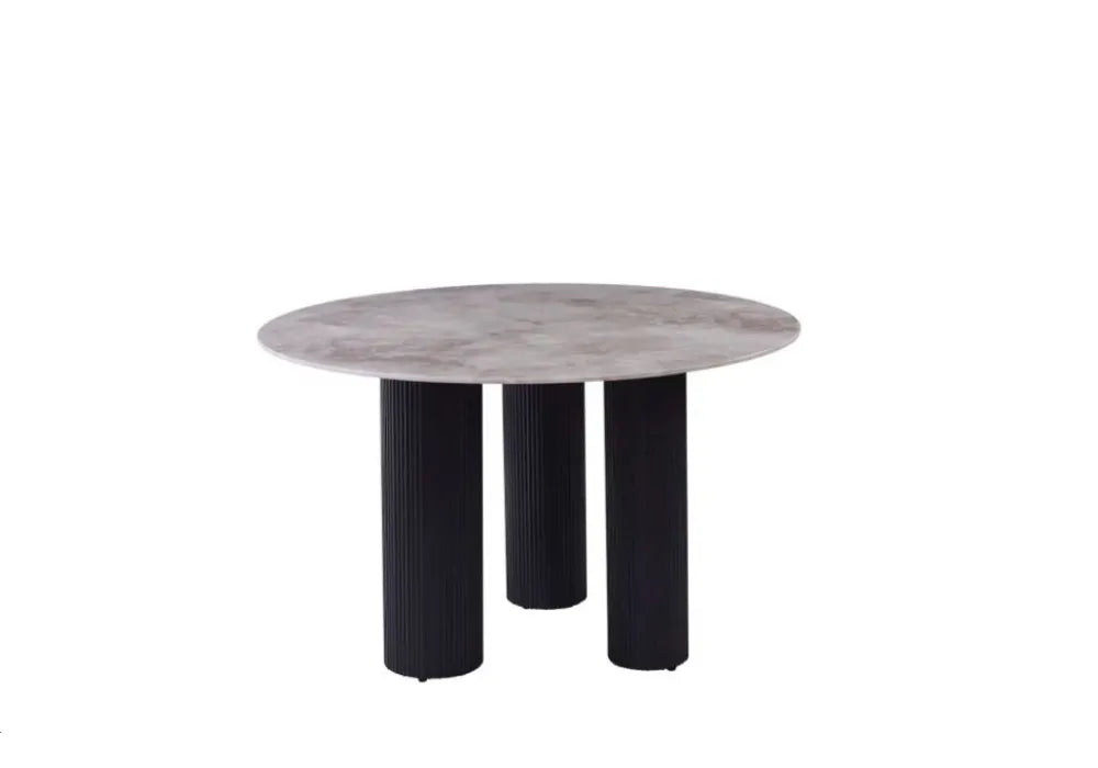 TABLE REPAS ANAÏS PIEDS NOIR PLATEAU  120cm