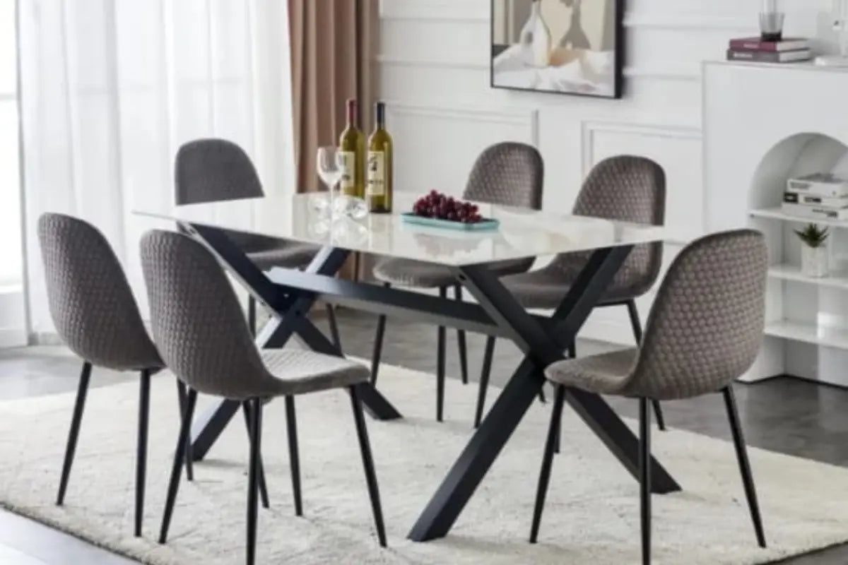 Table Repas IXE Pied Metal Plateau Swedzo-Meuble