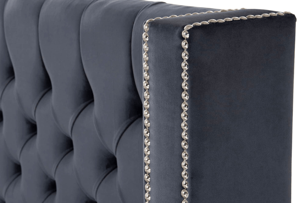 Lit coffre en tissu velours 160x200 cm