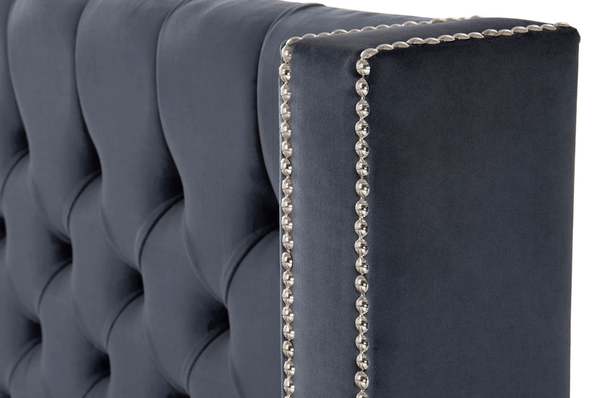 Lit coffre en tissu velours 160x200 cm