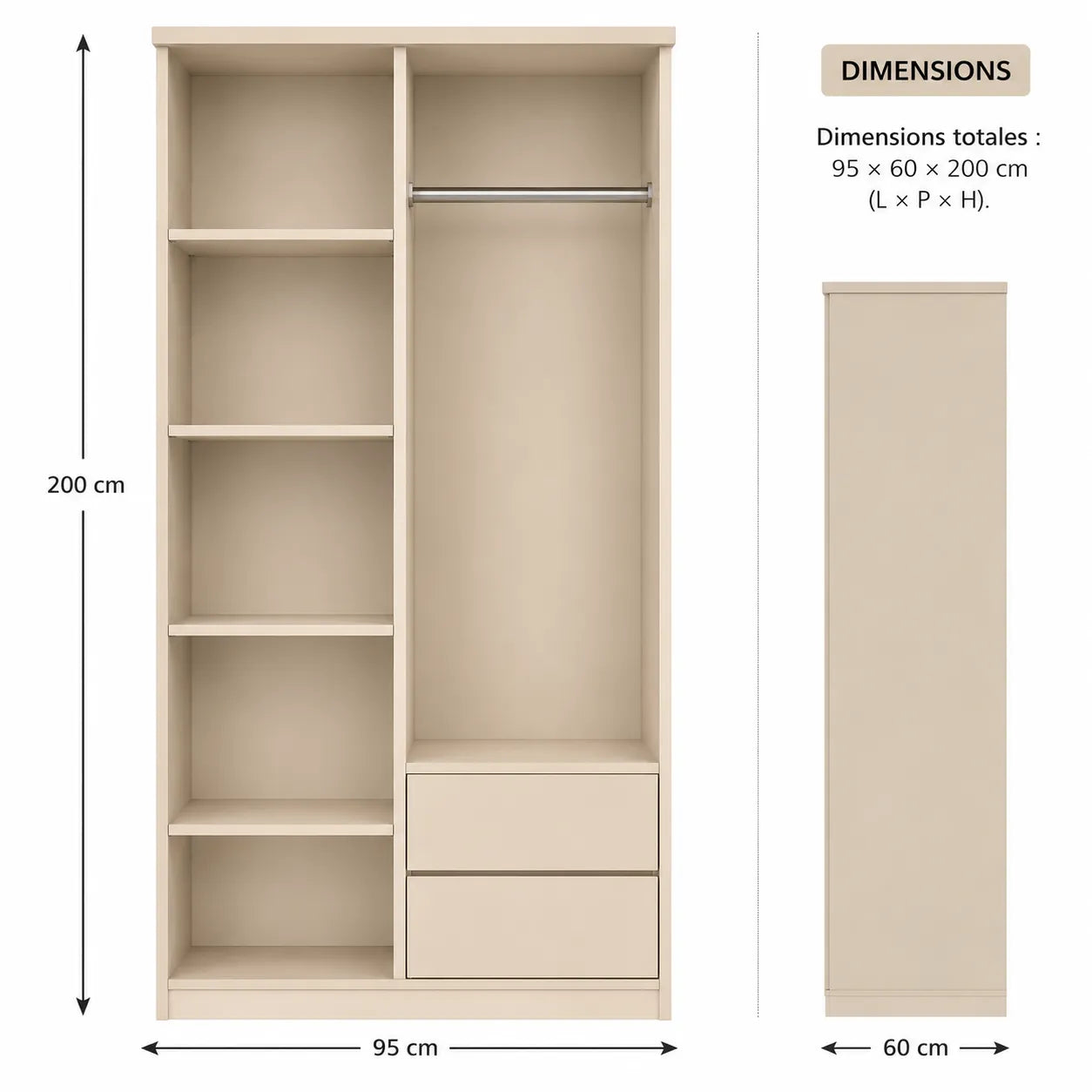 Armoire 2 portes GIRONA