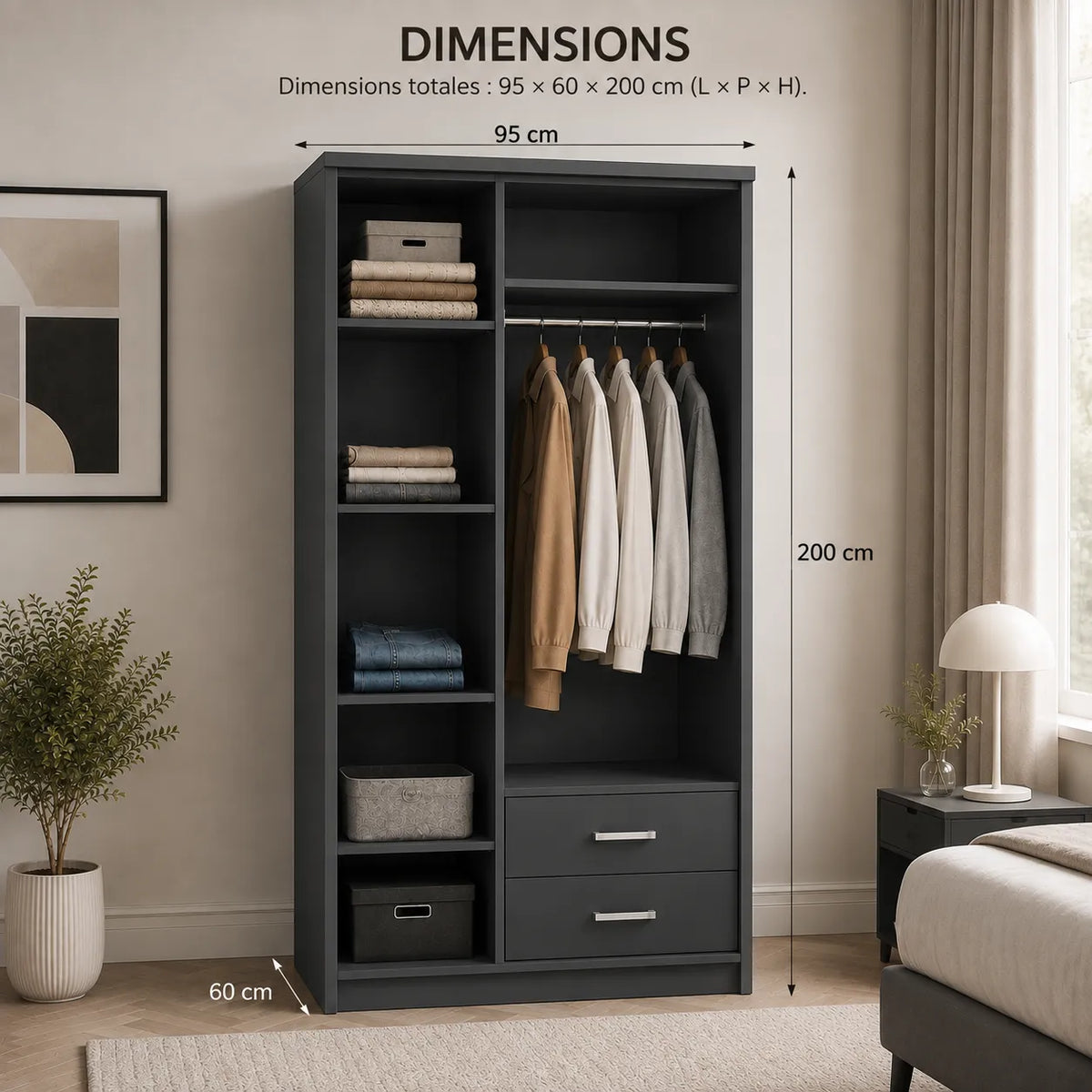 Armoire 2 portes IBIZA
