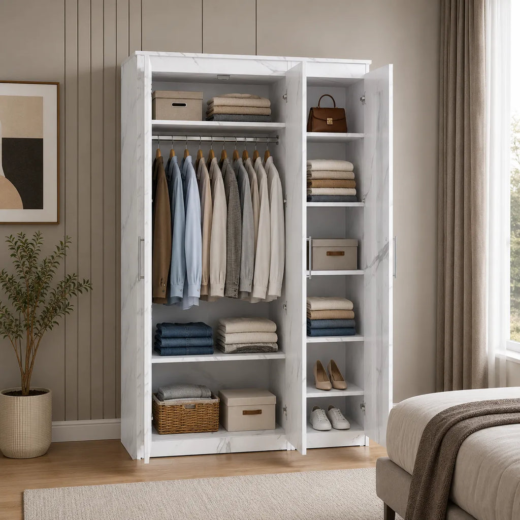 Armoire 3 Portes DANY Effet Marbre