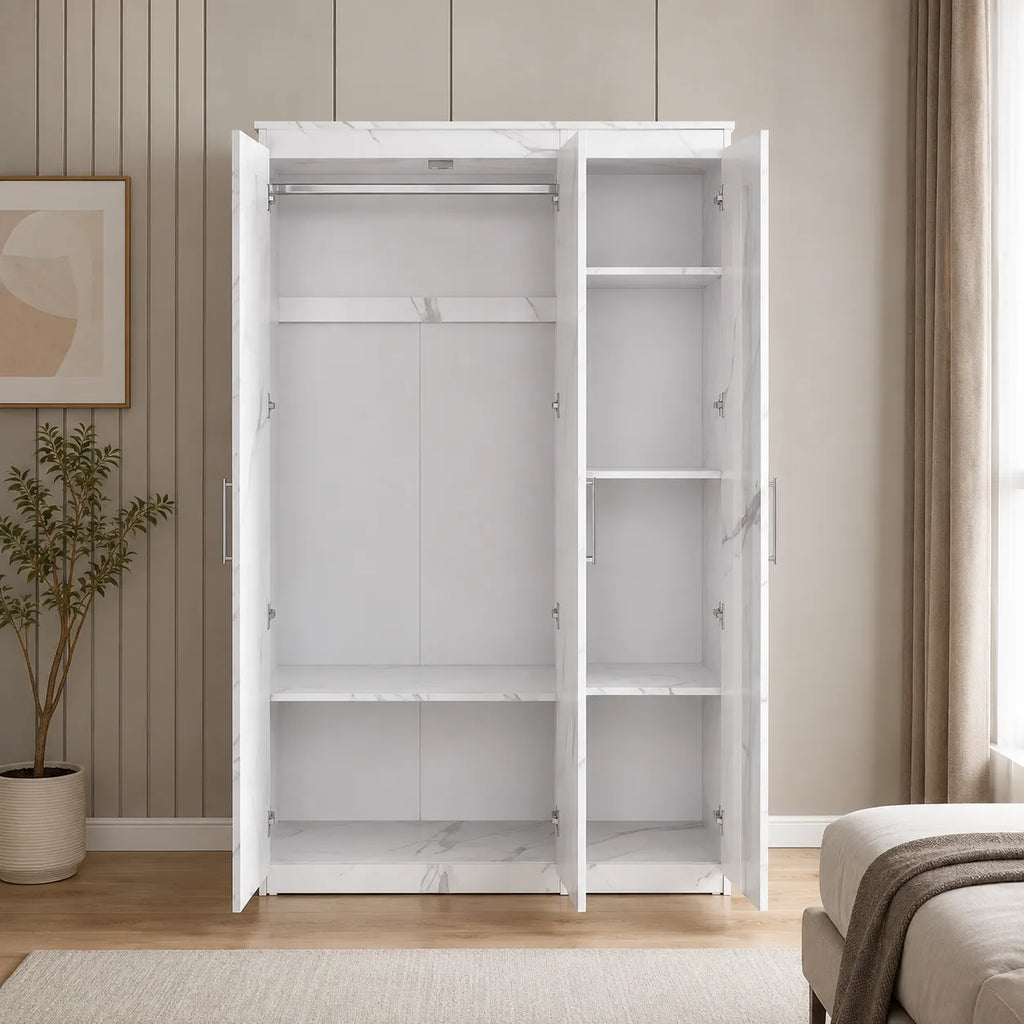 Armoire 3 Portes DANY Effet Marbre