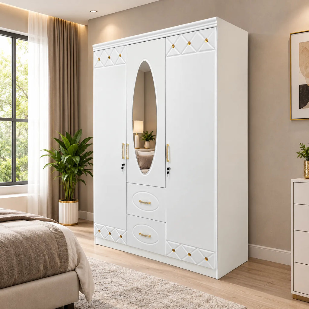 Armoire 3 portes avec miroir