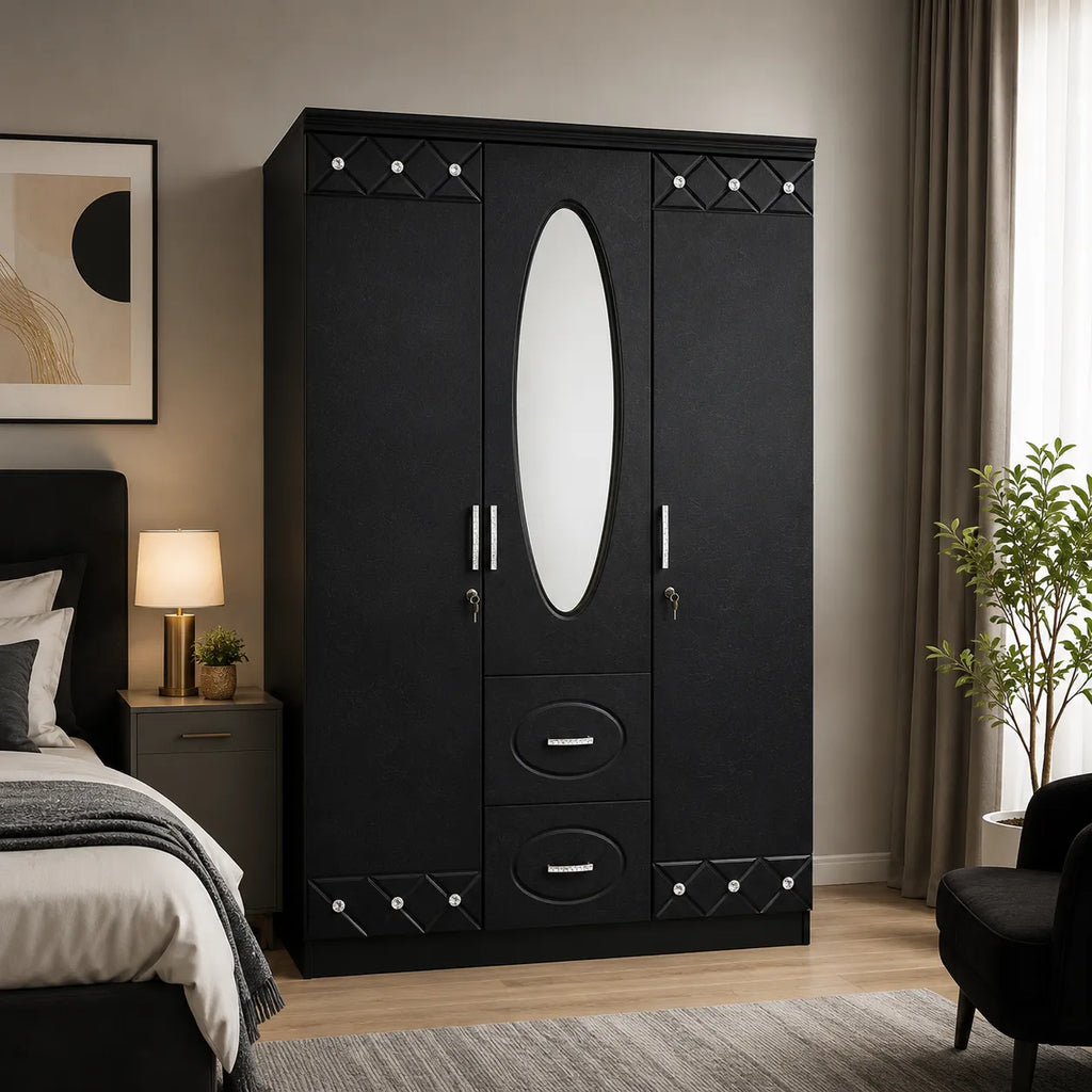Armoire 3 portes avec miroir