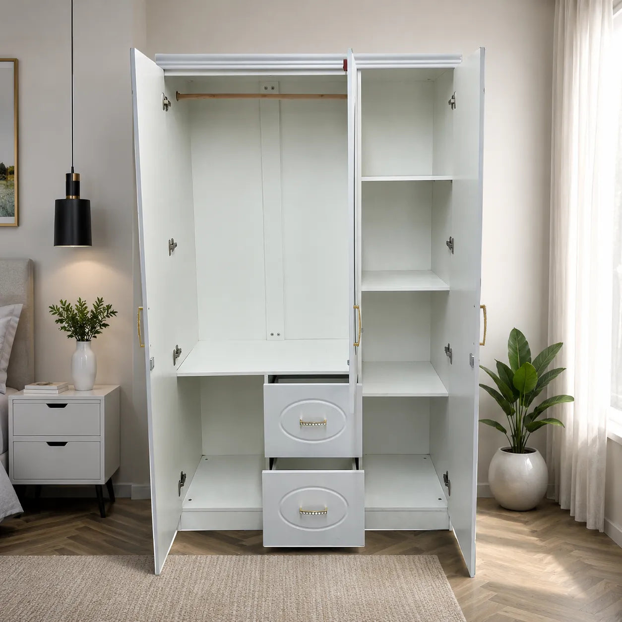Armoire 3 portes avec miroir