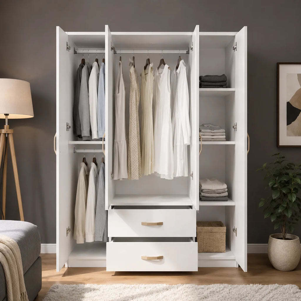 Armoire  4 portes avec  tiroirs Girona