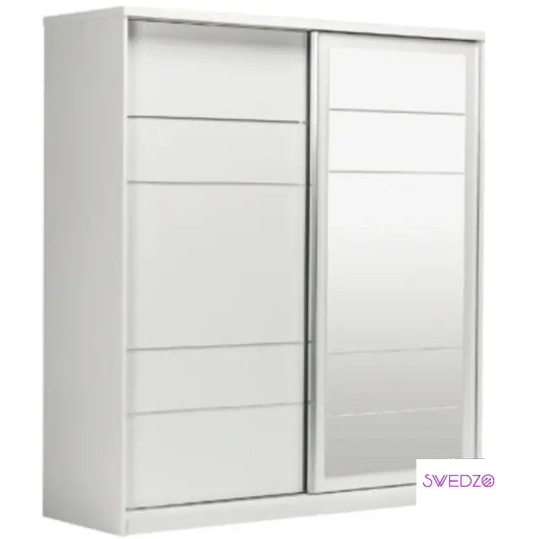 Armoire dressing de chambre Girona 160 cm portes coulissantes blanc