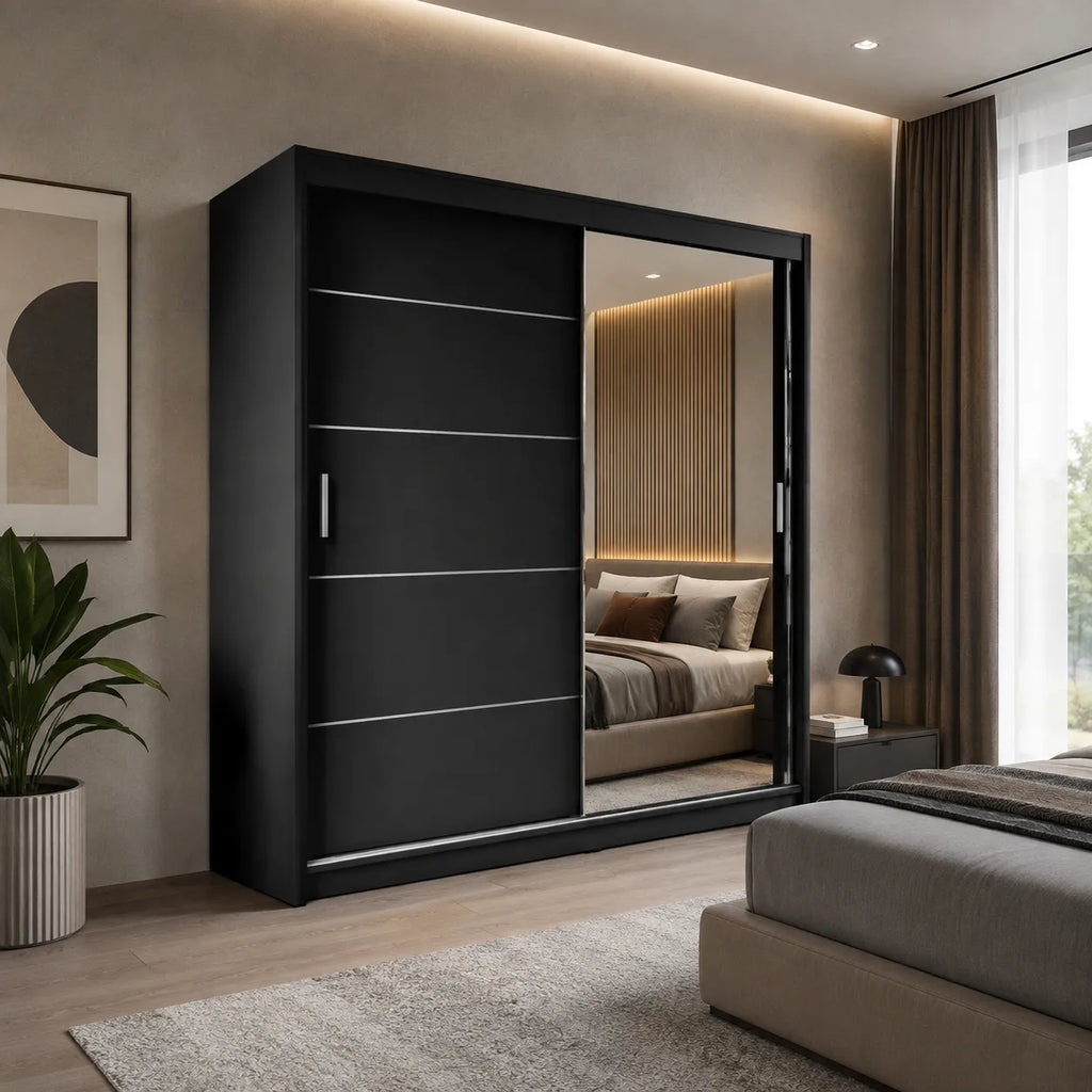 Armoire à  portes coulissantes Lyon largeur 160 et 180 cm
