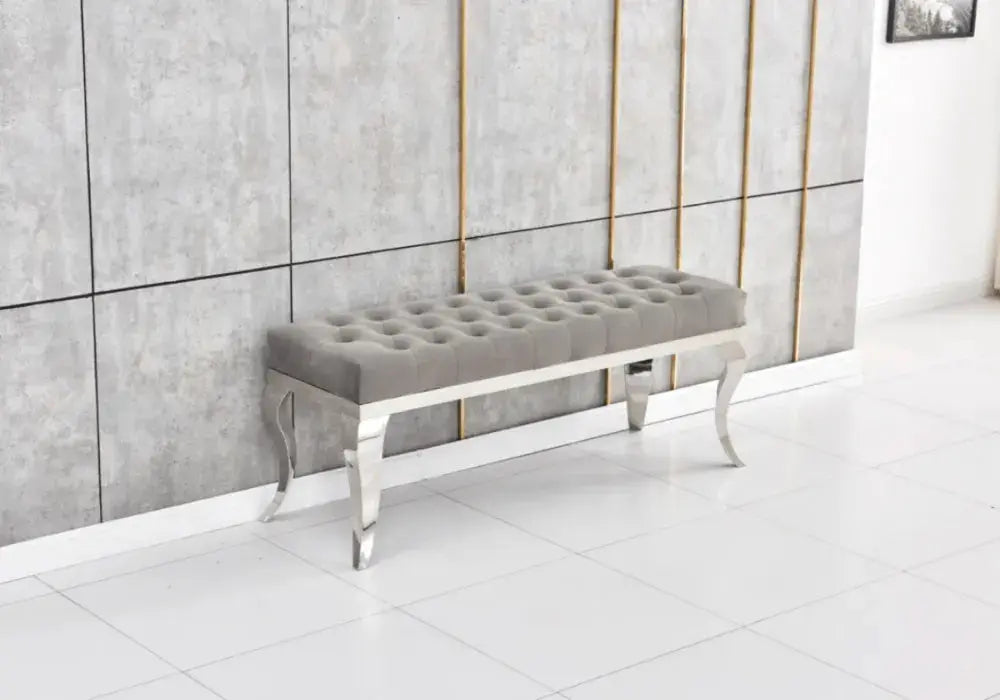 Banquette Baroque Pieds Argent Swedzo-Meuble