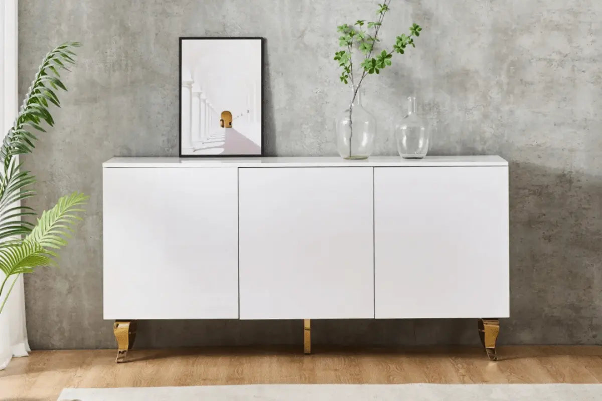 Buffet Baroque Laque Pieds Gold Swedzo-Meuble