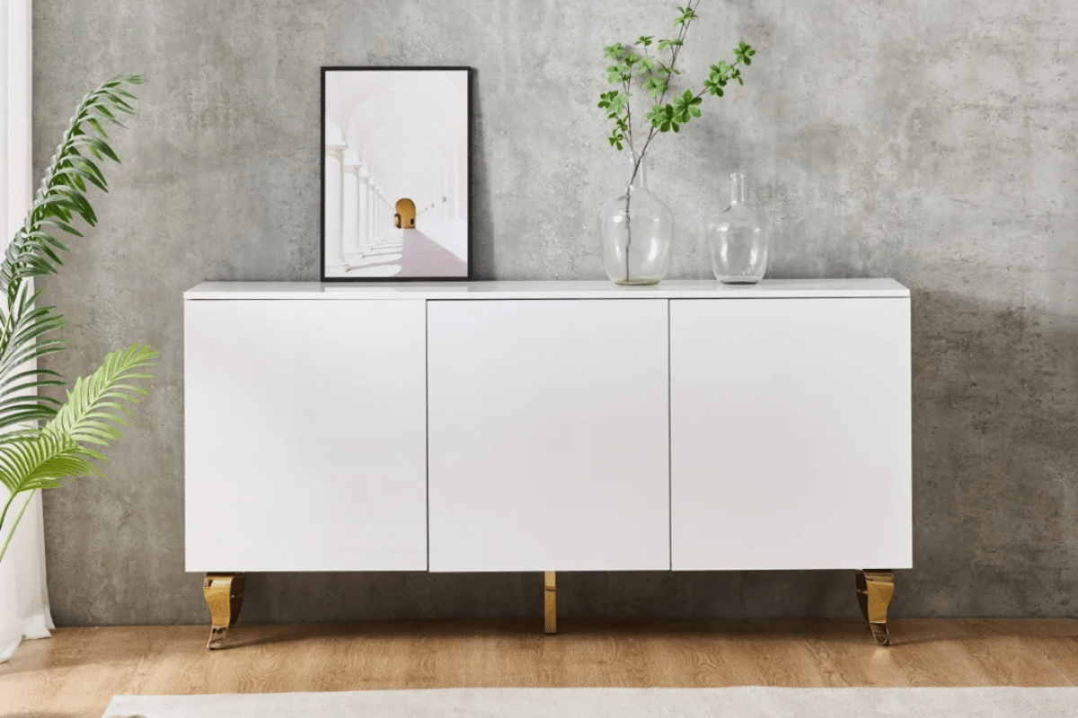 Buffet Baroque Laque Pieds Gold