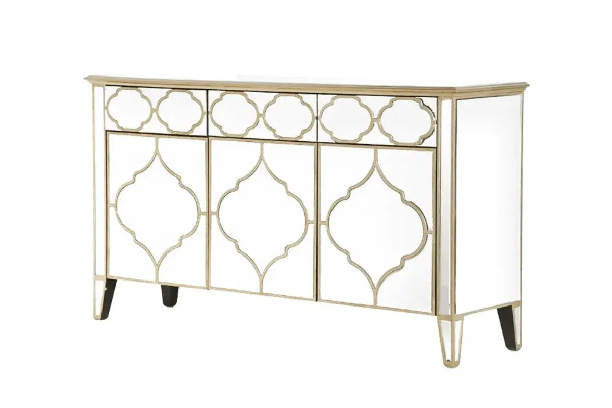 Buffet Miroir Venitien 3 Portes 153x41x86 CM Swedzo-Meuble