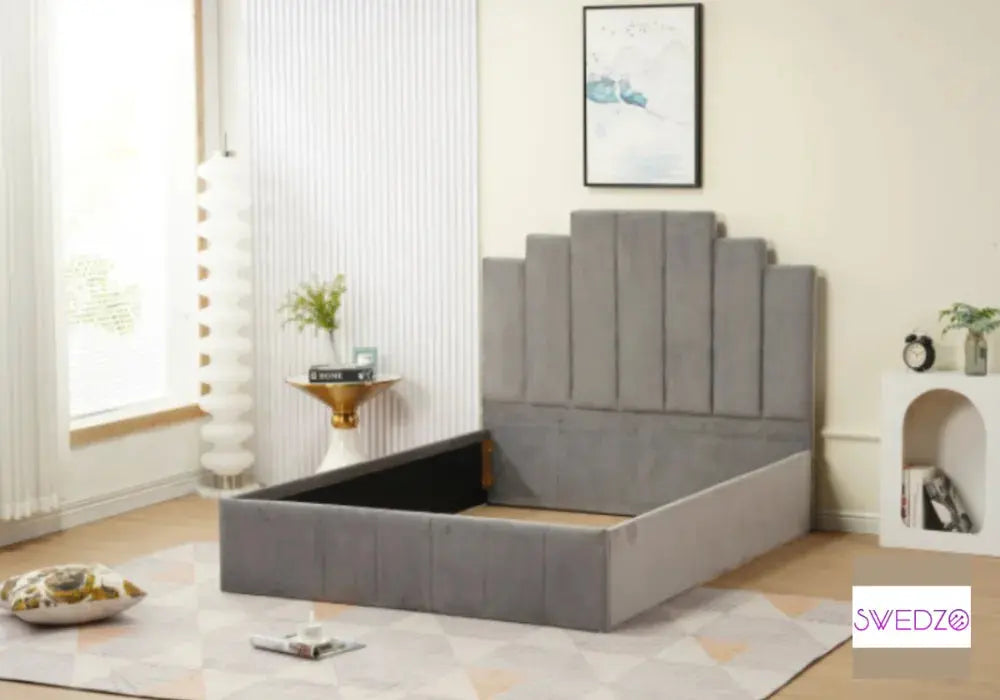 Cadre De Lit Gris Piano 140/190 Swedzo-Meuble