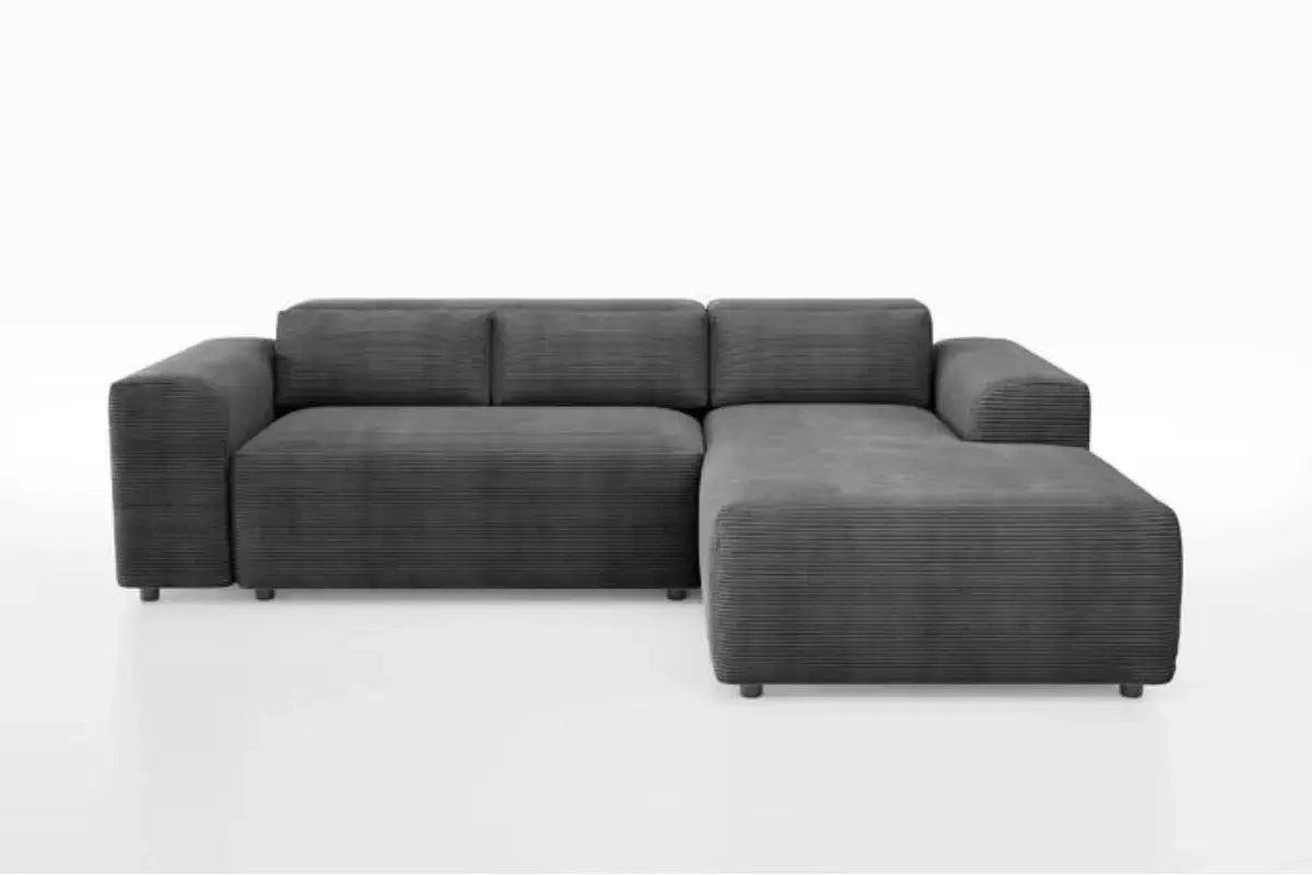 Canapé d’angle Moris Cételé Gris et Beige Anthracite Swedzo-Meuble