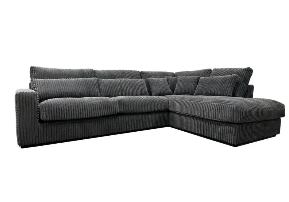 Canape Ambert Tissus Lapin Anthracite 320X230CM Swedzo-Meuble
