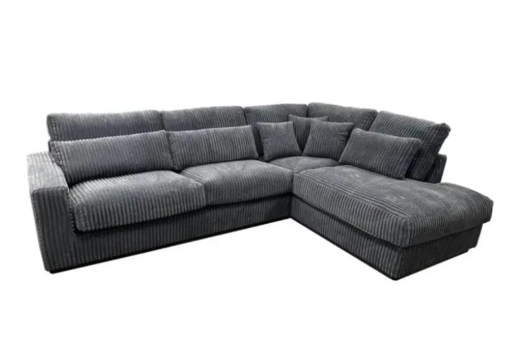 Canape Ambert Tissus Lapin Anthracite 320X230CM Swedzo-Meuble