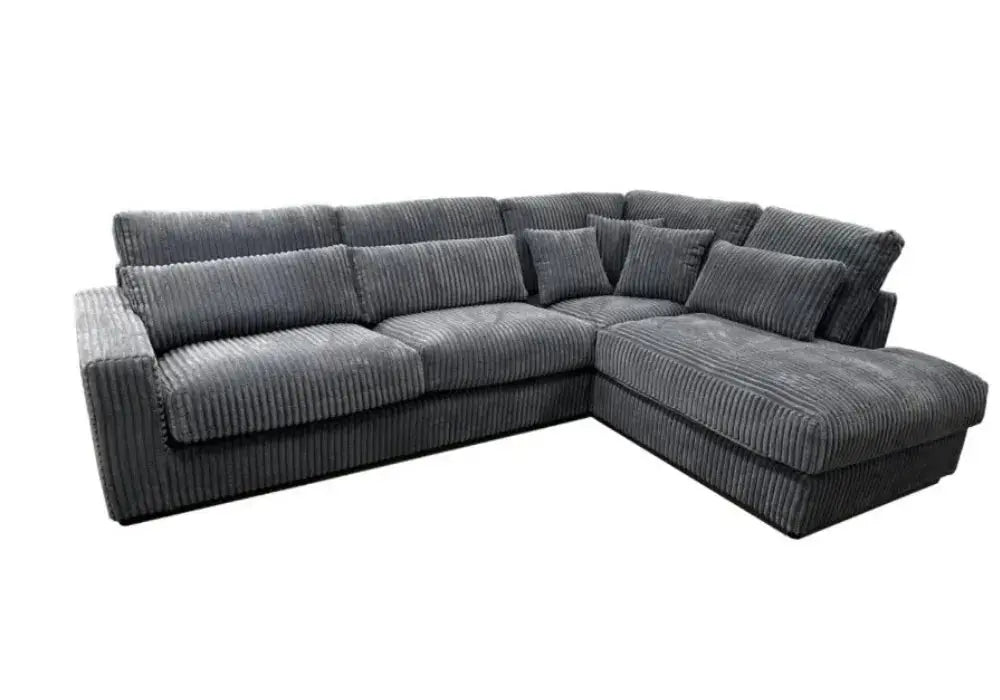 Canape Ambert Tissus Lapin Anthracite 320X230CM Swedzo-Meuble