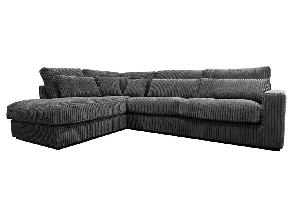 Canape Ambert Tissus Lapin Anthracite 320X230CM Swedzo-Meuble
