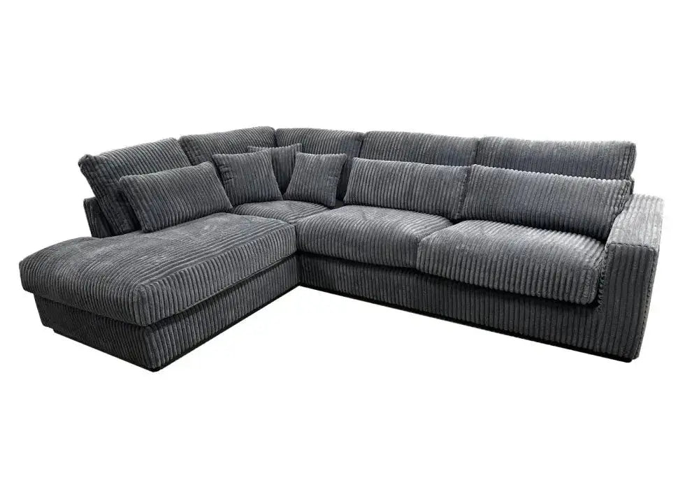 Canape Ambert Tissus Lapin Anthracite 320X230CM Swedzo-Meuble