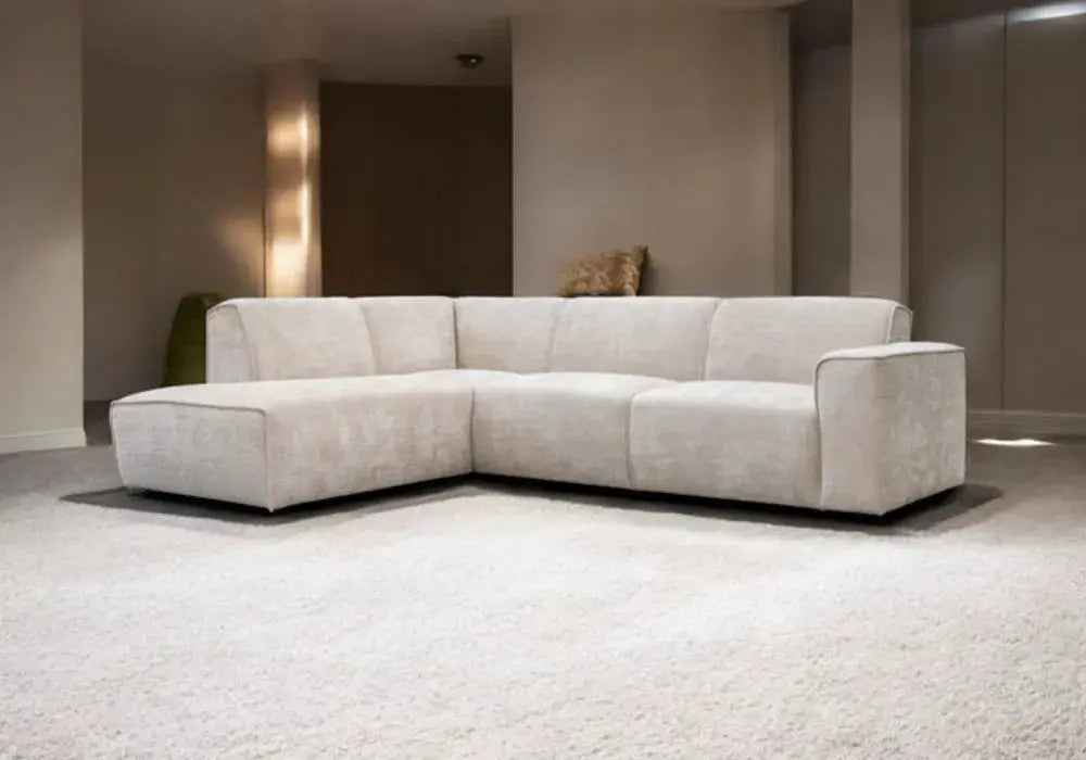 Canapé D'angle Colette tissu Marbella Beige Swedzo-Meuble