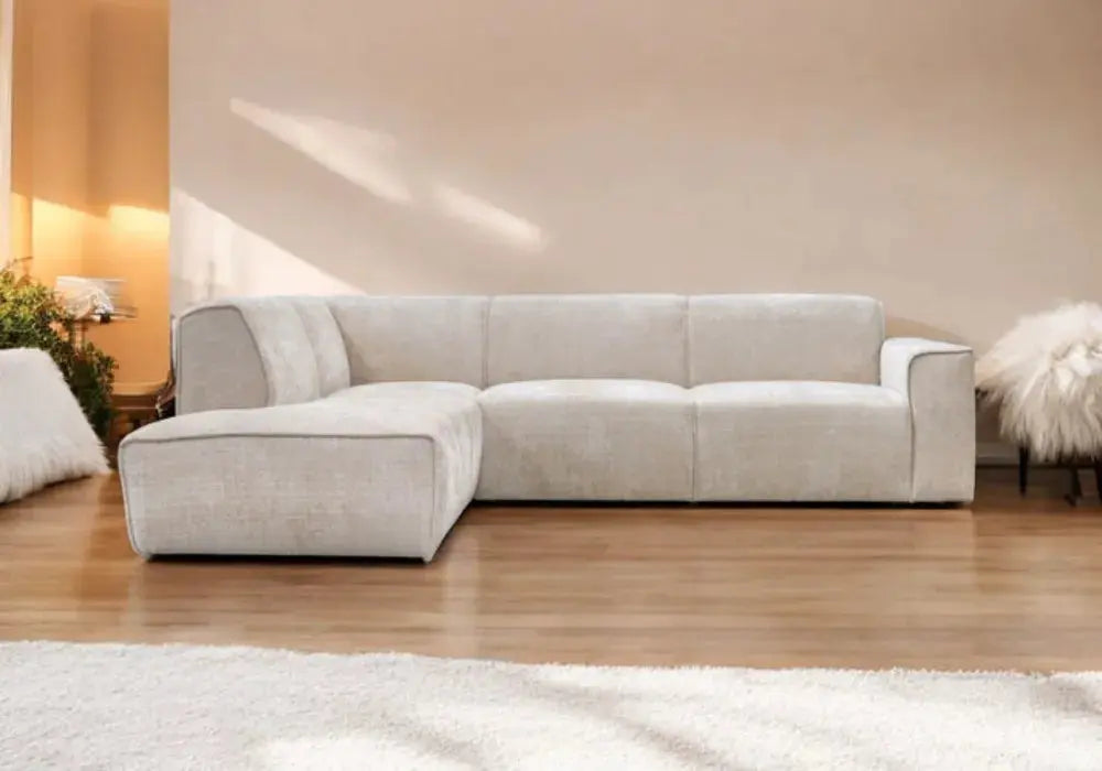 Canapé D'angle Colette tissu Marbella Beige Swedzo-Meuble