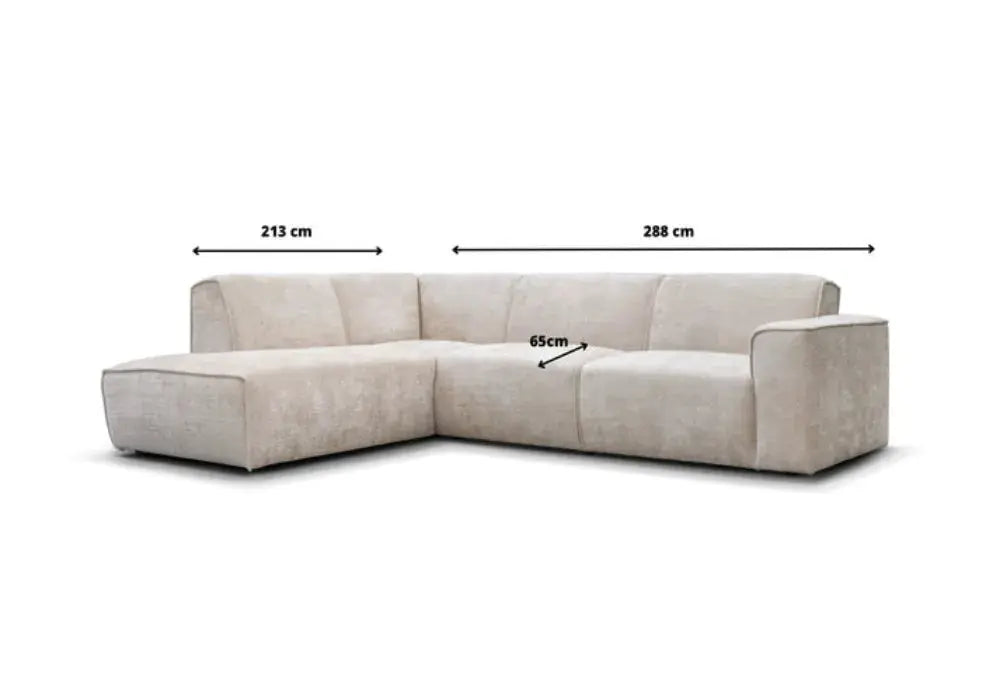 Canapé D'angle Colette tissu Marbella Beige Swedzo-Meuble