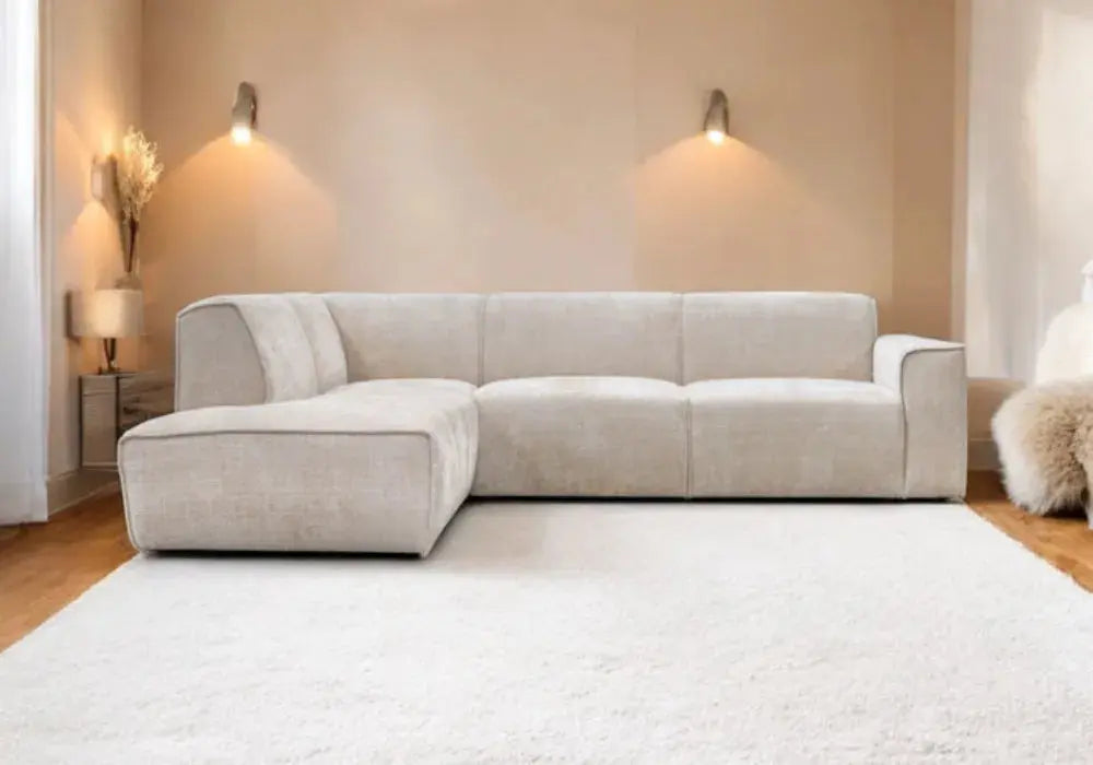 Canapé D'angle Colette tissu Marbella Beige Swedzo-Meuble